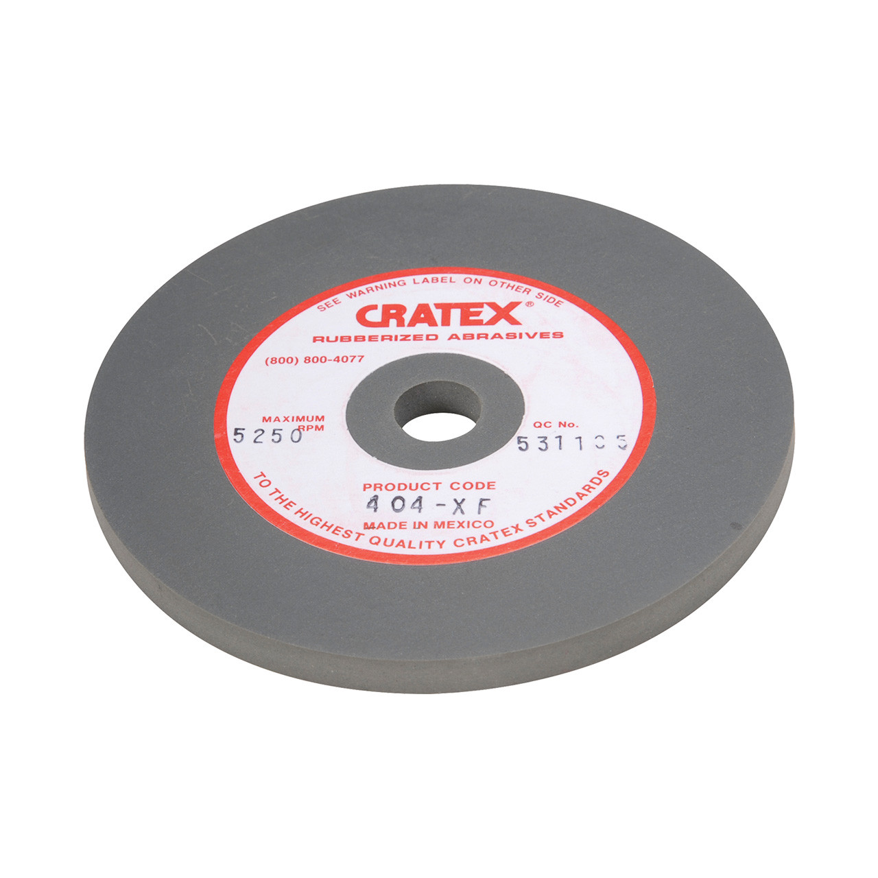 Cratex® Large Wheel, 4"x1/4" - 404 Extra-Fine