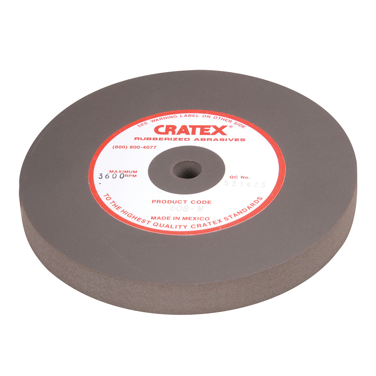 Cratex® Large Wheel, 6"x3/4" - 612 Medium