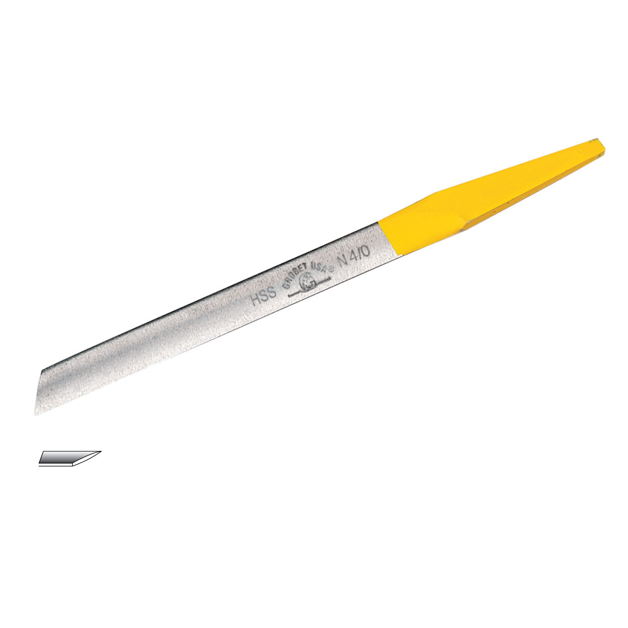 Grobet USA® Point 1 High Speed Steel Yellow Tang® Graver