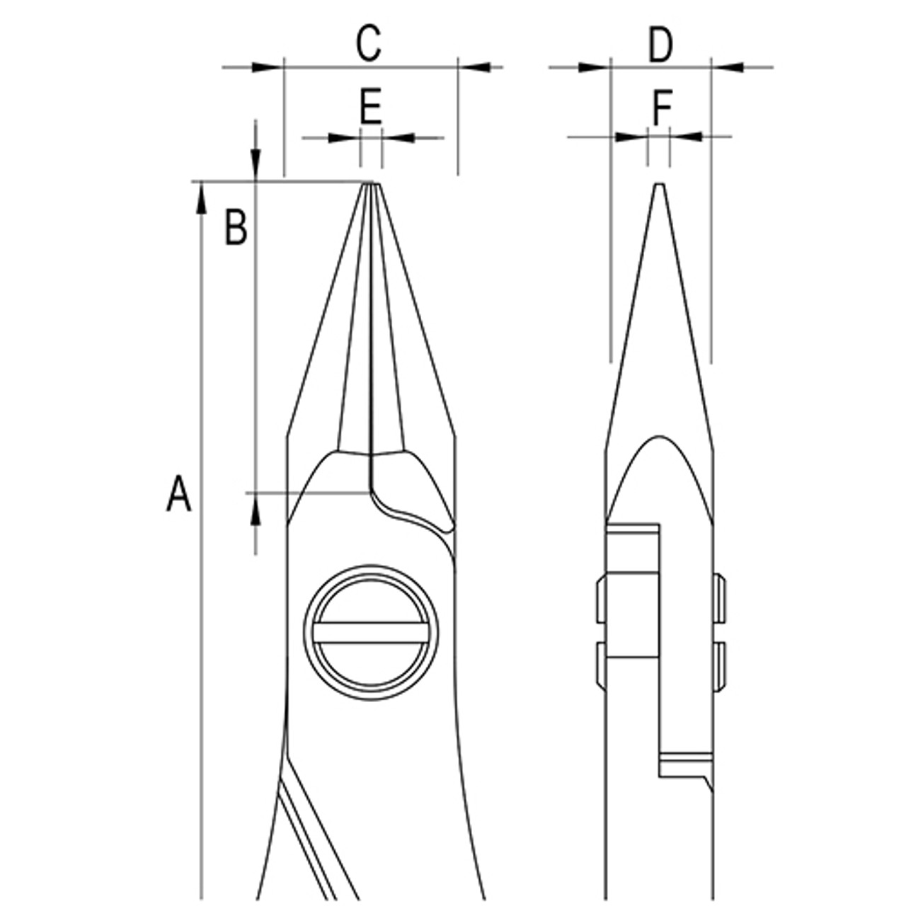 Grobet USA® Teborg® Pliers - Chain Nose