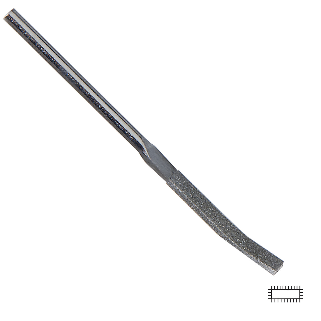 Diamond Riffler Poli 150Grit Equalling Curved, 3.2 x 1.4mm File