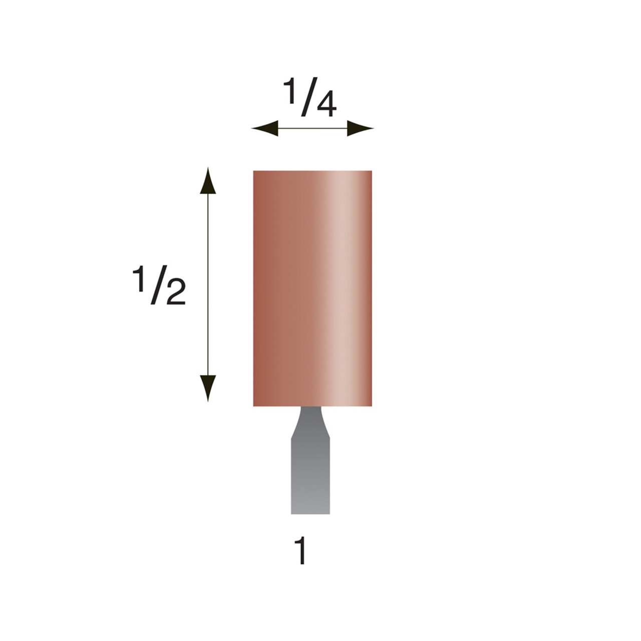 Red Mounted Points, 3/32" Shank - #1 (Box of 72)