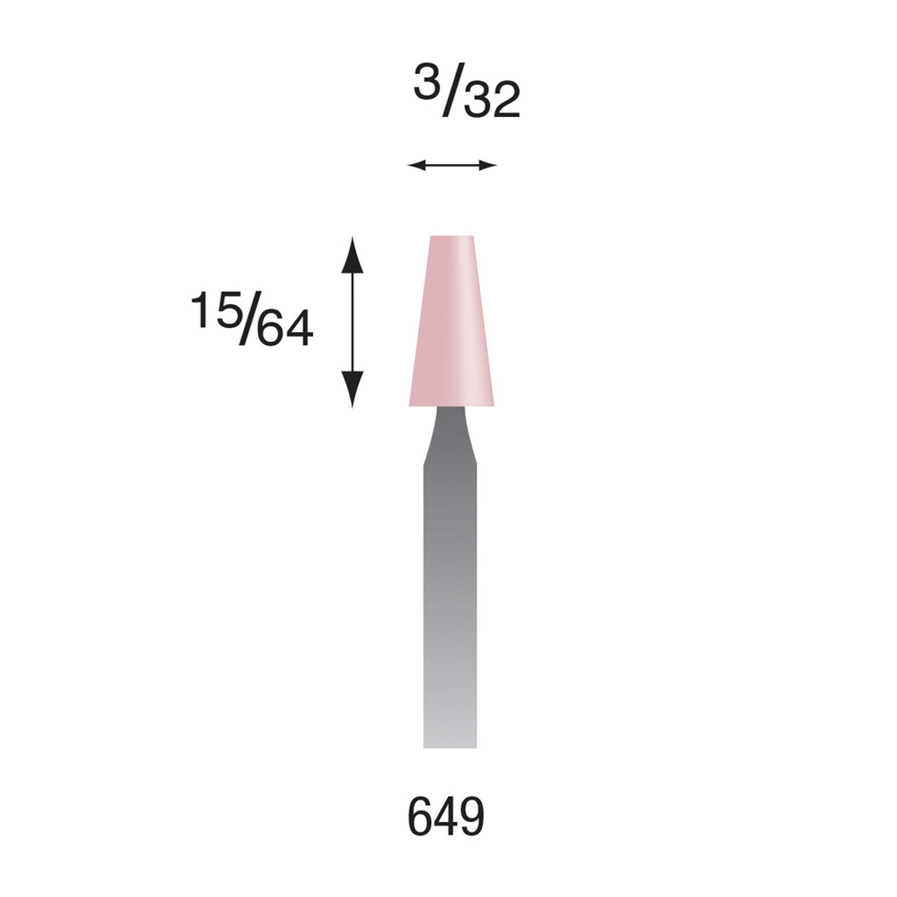 Busch® #649 Pink Polishing Points (Pkg. of 6)