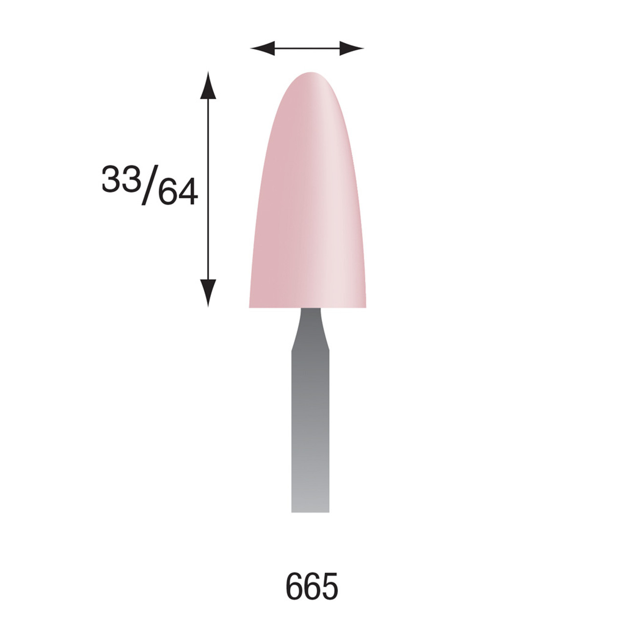 Busch® #665 Pink Polishing Points (Pkg. of 6)