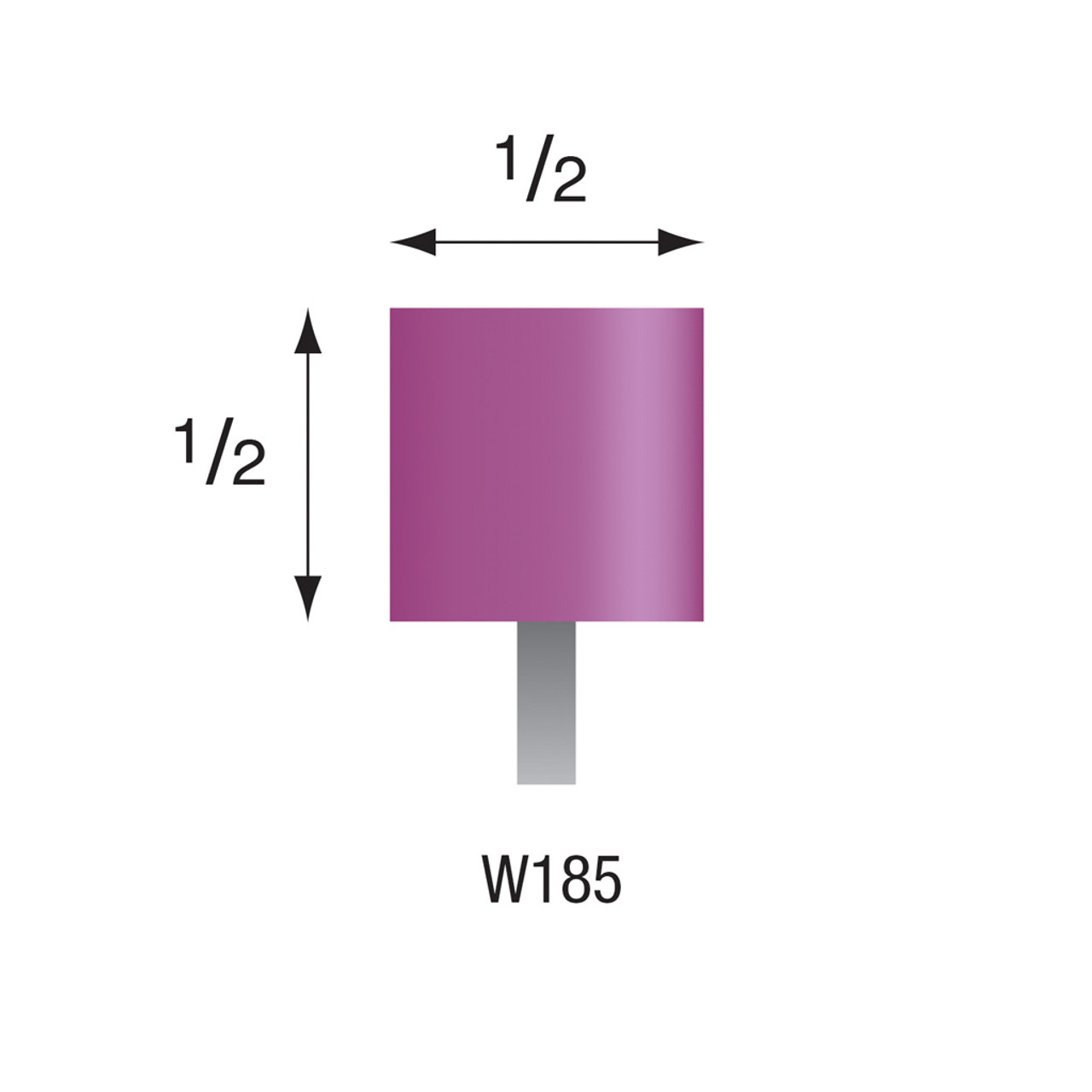 Purple Mounted Stones, 1/8" Shank - W185, Pkg. of 12