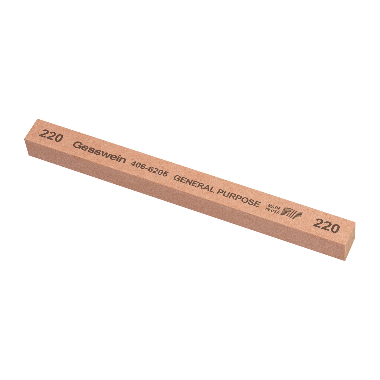 Gesswein® General Purpose Stones - 1/2" x 1/2" x 6", 220 Grit  (Pkg. of 6)