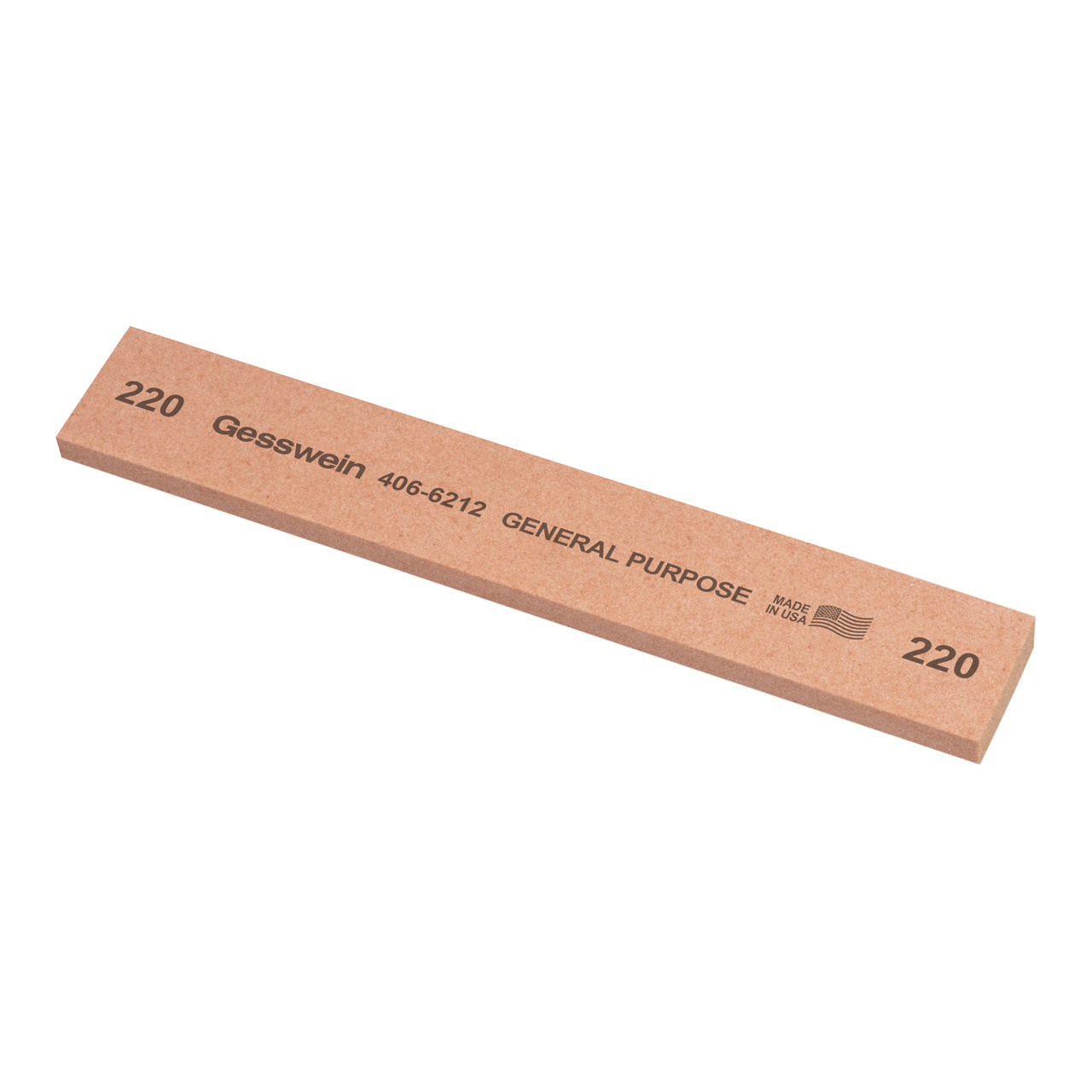 Gesswein® General Purpose Stones - 1" x 1/4" x 6", 220 Grit  (Pkg. of 6)