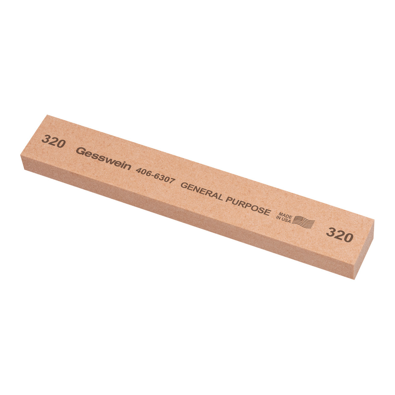 Gesswein® General Purpose Stones - 1" x 1/2" x 6", 320 Grit  (Pkg. of 6)