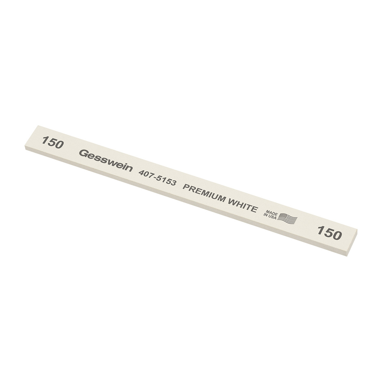 Gesswein® Premium White Stones - 1/2" x 1/8" x 6", 150 Grit  (Pkg. of 12)