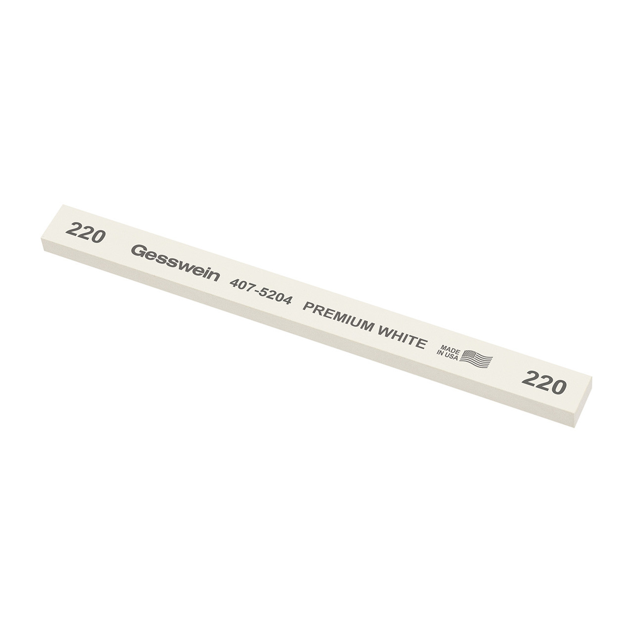 Gesswein® Premium White Stones - 1/2" x 1/4" x 6", 220 Grit  (Pkg. of 12)