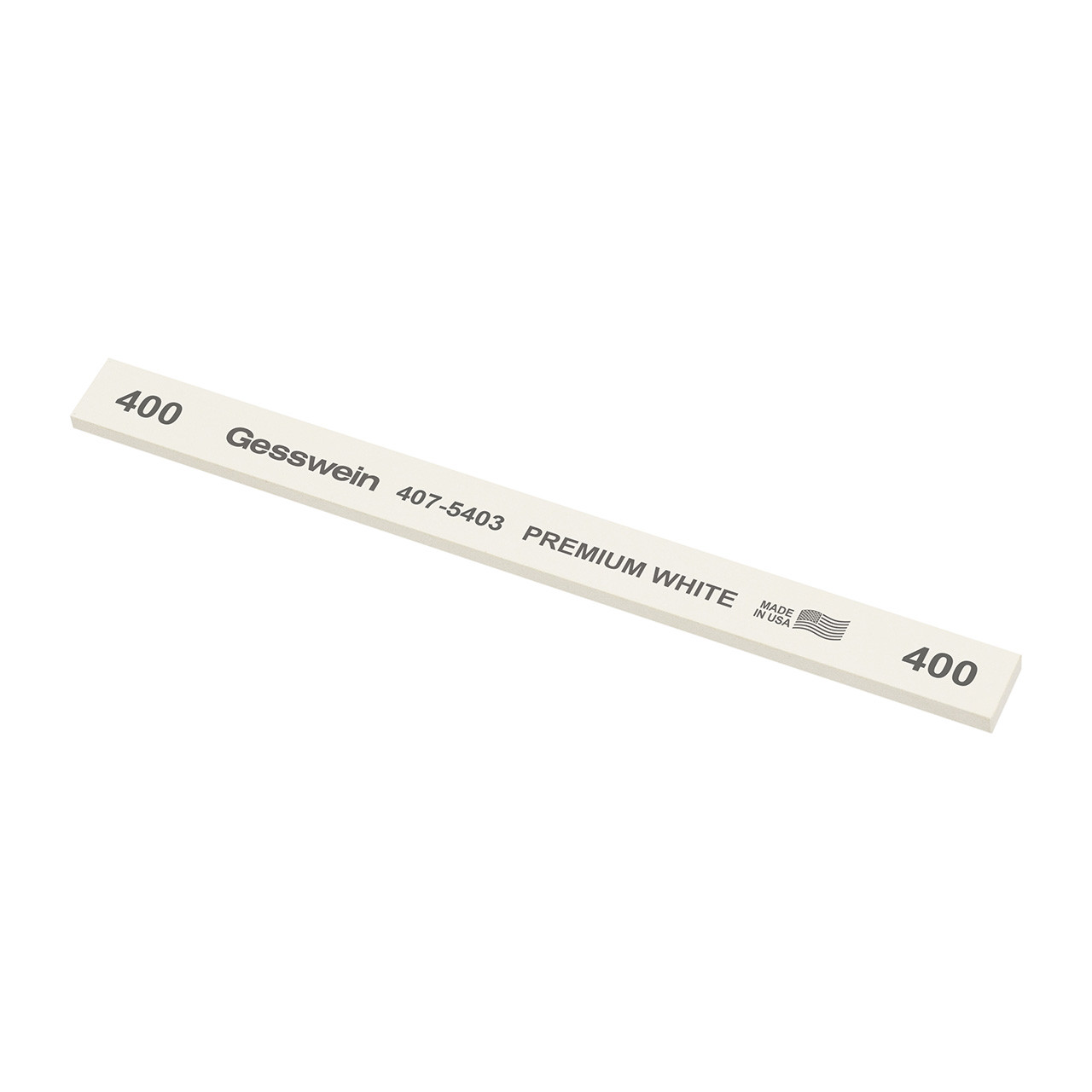 Gesswein® Premium White Stones - 1/2" x 1/8" x 6", 400 Grit  (Pkg. of 12)