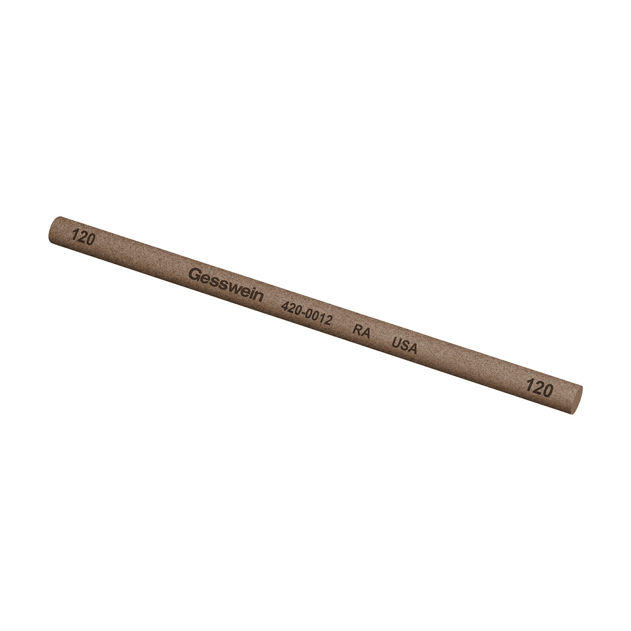 Gesswein® RA Stones - 5/32" x 4" Round 120 Grit  (Pkg. of 12)