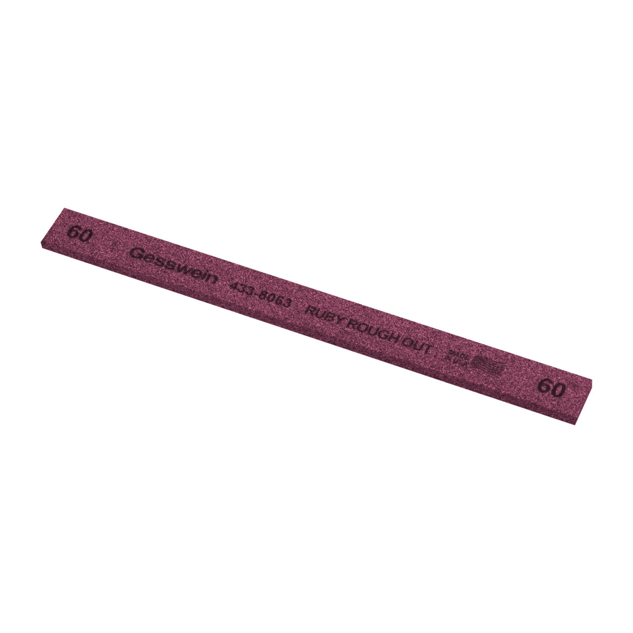 Gesswein® Ruby Rough Out Stone - 1/2" x 1/8" x 6", 60 Grit  (Pkg. of 12)
