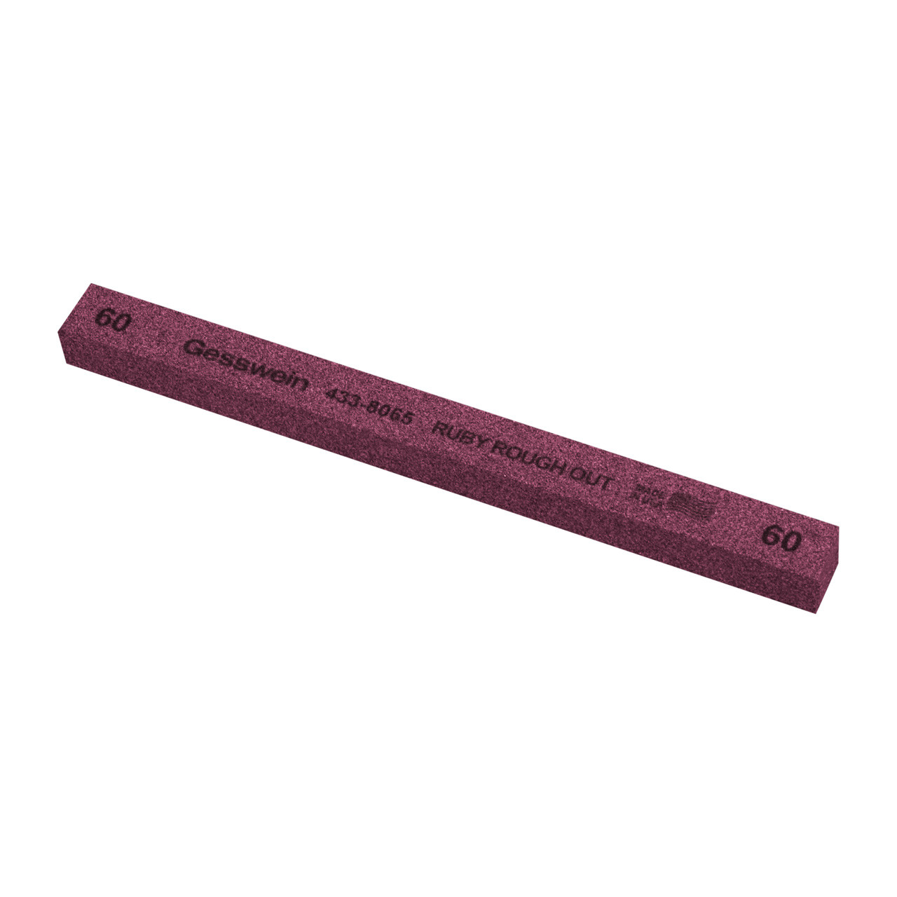 Gesswein® Ruby Rough Out Stone - 1/2" x 1/2" x 6", 60 Grit  (Pkg. of 6)