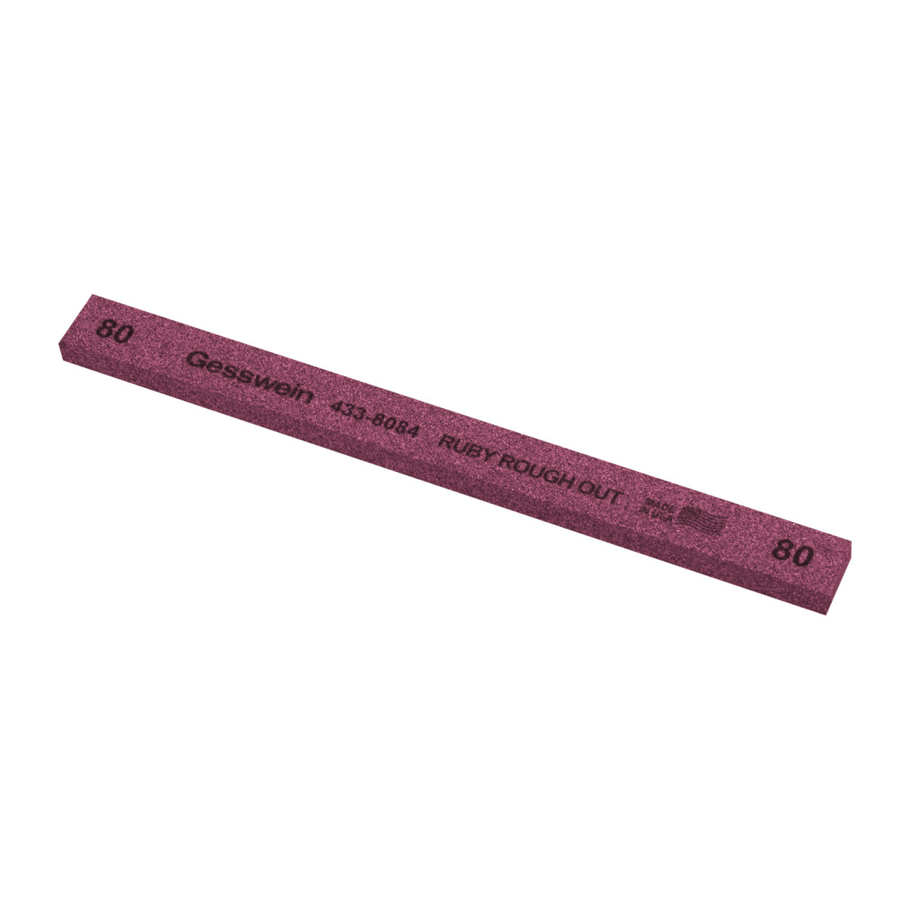 Gesswein® Ruby Rough Out Stone - 1/2" x 1/4" x 6", 80 Grit  (Pkg. of 12)