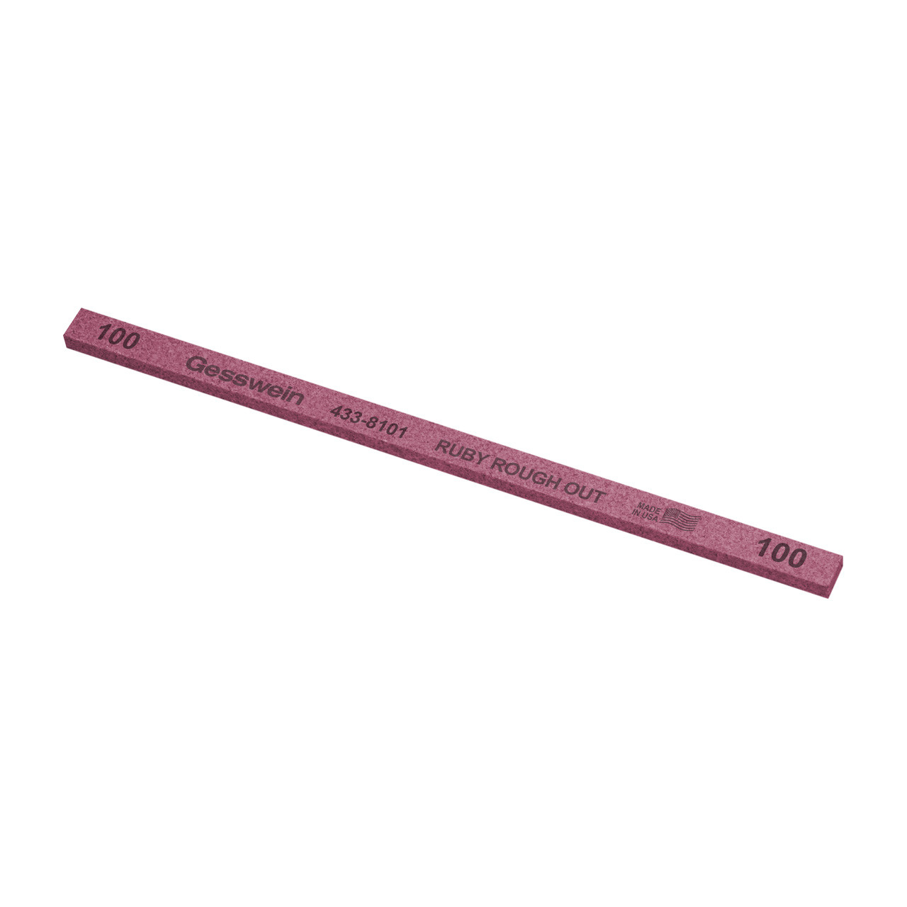 Gesswein® Ruby Rough Out Stone - 1/4" x 1/8" x 6", 100 Grit  (Pkg. of 12)