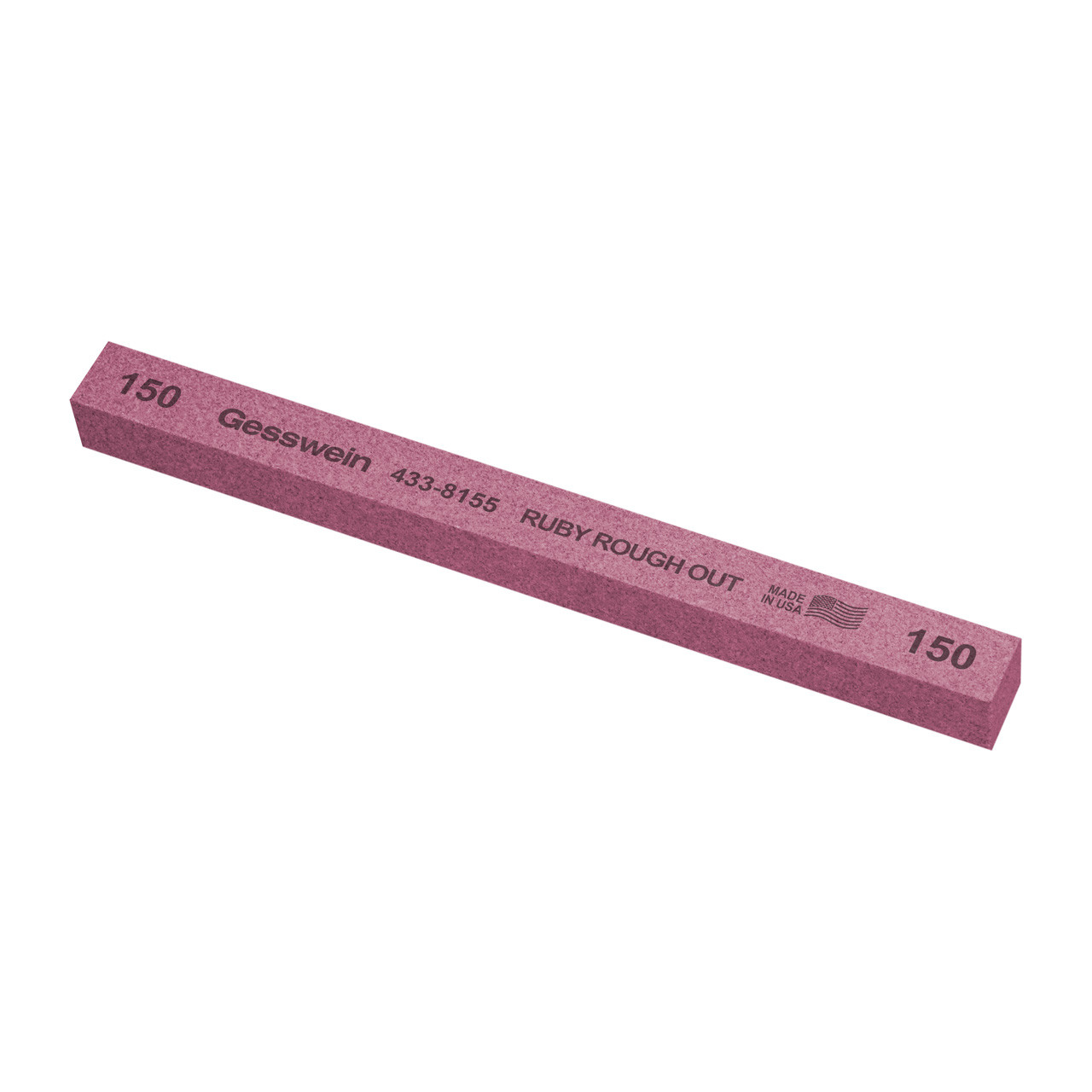 Gesswein® Ruby Rough Out Stones - 1/2" x 1/2" x 6", 150 Grit  (Pkg. of 6)