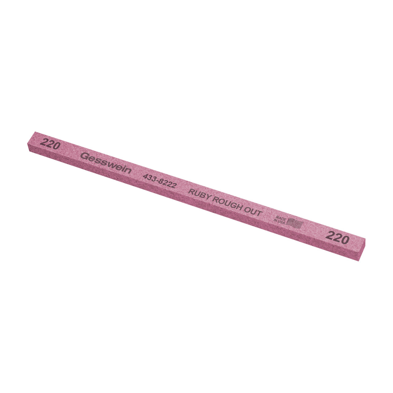 Gesswein® Ruby Rough Out Stones - 1/4" x 1/4" x 6", 220 Grit  (Pkg. of 12)
