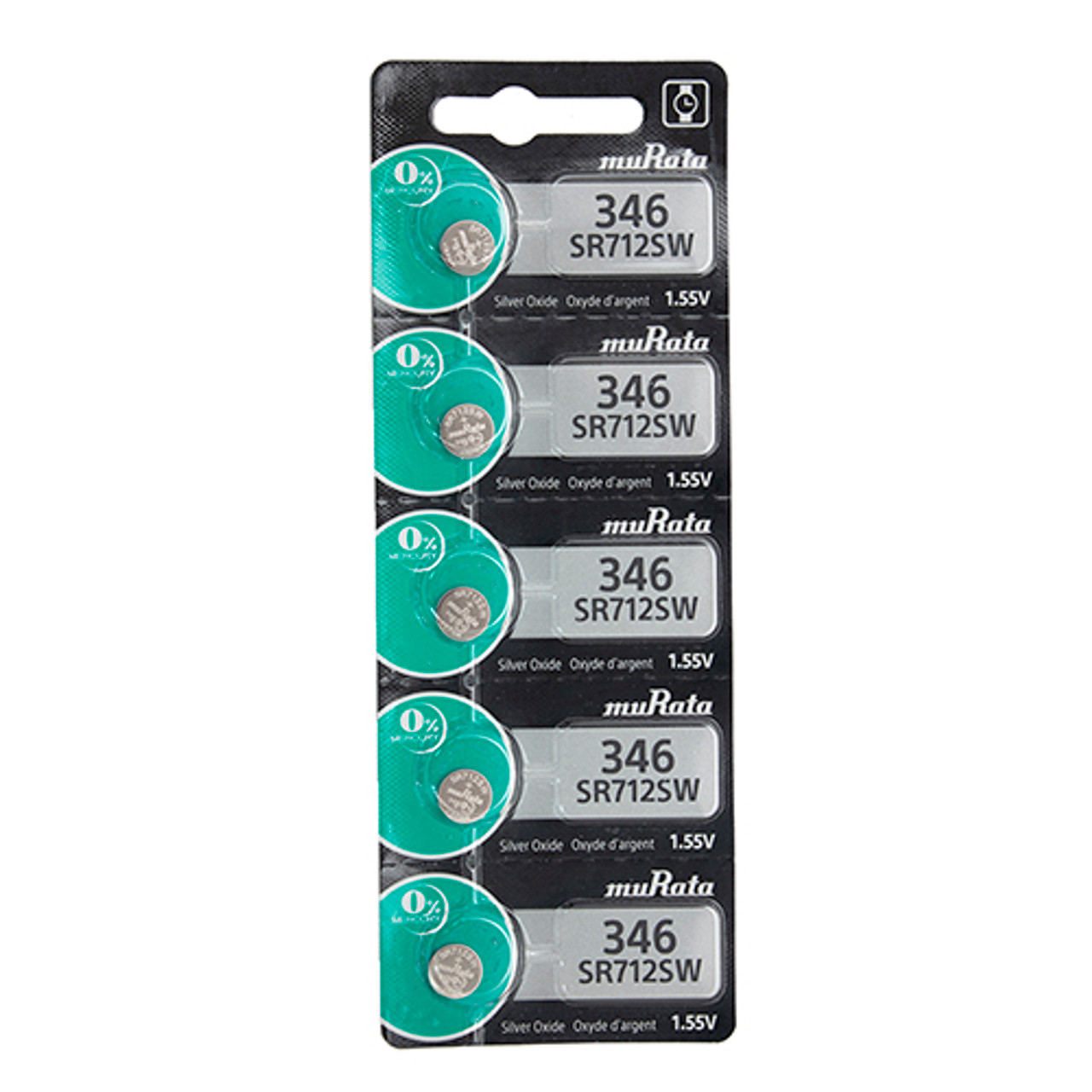 Sony® Murata Silver Oxide Watch Batteries - 346  (Pkg. of 5)