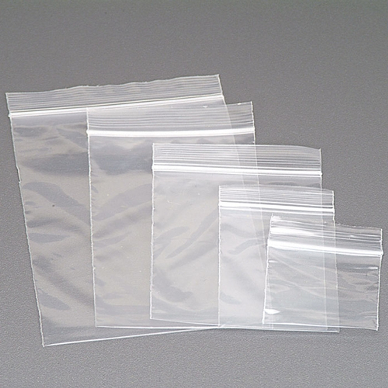 Economy Zip-Lock Bags with White Block for Notes Pkg of 100 (Choose Size)