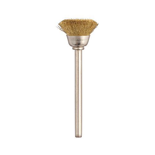 SUPRA® "MM" #772 Brass Cup Brushes - 3mm Shank (Pkg. of 12)