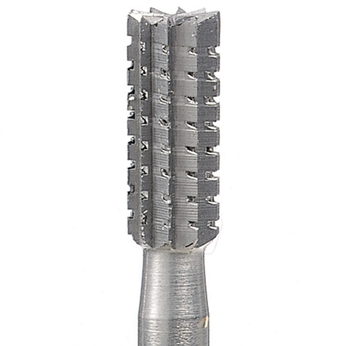 Busch® Fig. 21 - 0.80mm Cylinder Square Cross-Cut Burs, (Pkg. of 6)