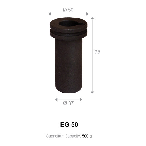 Repl 500g Crucible for Electric Melter Furnaces 0.5kg - EG50