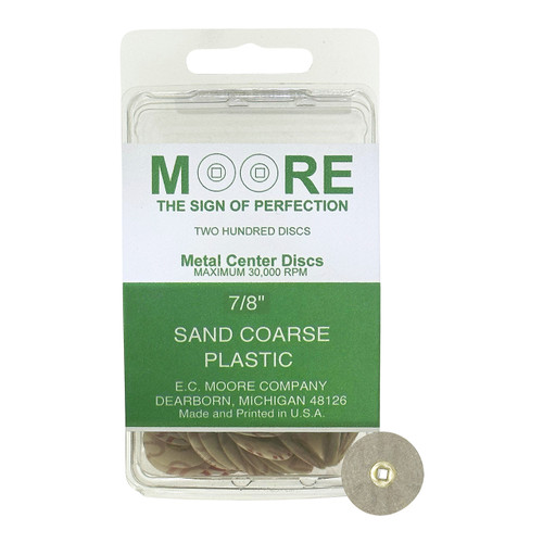 Sand 7/8" Coarse Moore Snap-On Discs (200)