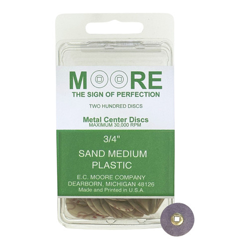 Sand 3/4" Medium Moore Snap-On Discs (200)