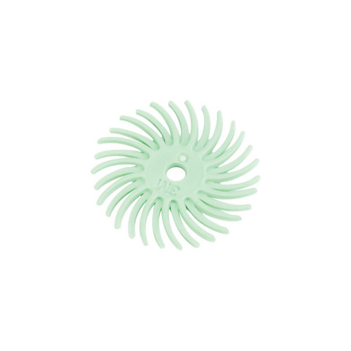 3M™ Radial Bristle Discs - 9/16" Light Green, 1 Micron (Pkg. of 12)