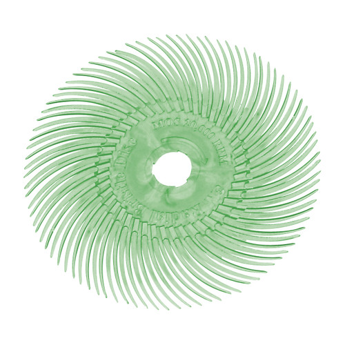 3M™ Radial Bristle Discs 3" (Pkg. of 10) - 3" Light Green (1 Micron)