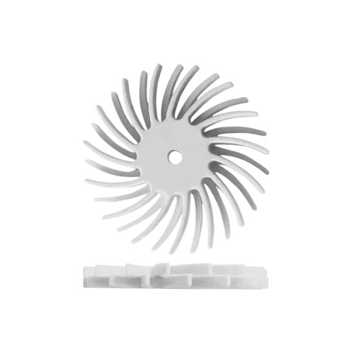 Dedeco® SUNBURST® Dual Radial Discs - 7/8" White, 120 grit (Pkg. of 12)