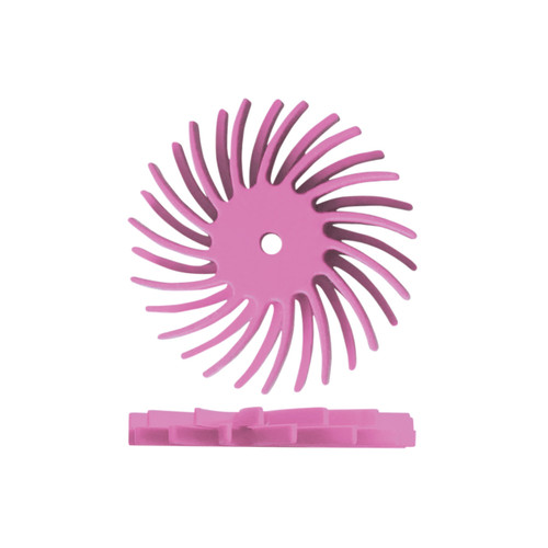 Dedeco® SUNBURST® Dual Radial Discs - 7/8" Pink, 600 grit (Pkg. of 12)