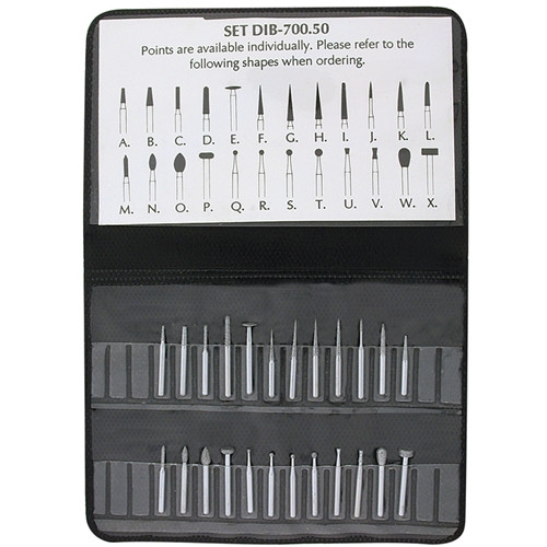 High-Speed Diamond Point Sets, 1/16" Shanks - Set of 24, Coarse