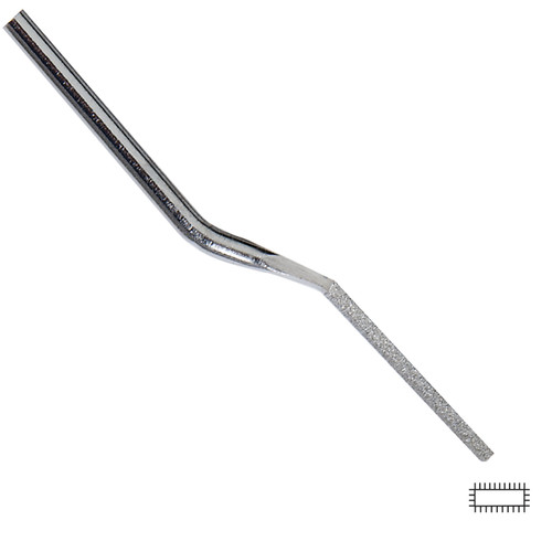 Diamond Riffler Poli 150Grit Equalling Bent, 3.2 x 1.4mm File