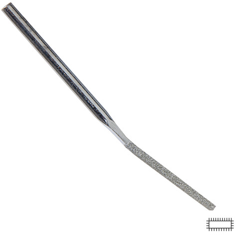 Diamond Riffler Poli 150Grit Equalling Angle, 3.2 x 1.4mm File