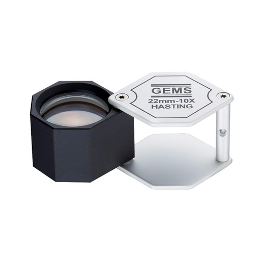 GEMS 10X HEX Loupes, 22mm Lens - Chrome 22MM