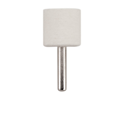 Mounted Felt Bobs, Cylinders - 1/4" Shank, 1114 Hard  (Pkg. of 12)