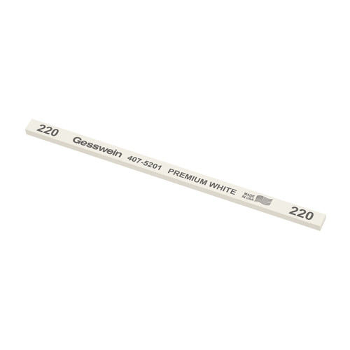 Gesswein® Premium White Stones - 1/4" x 1/8" x 6", 220 Grit  (Pkg. of 12)