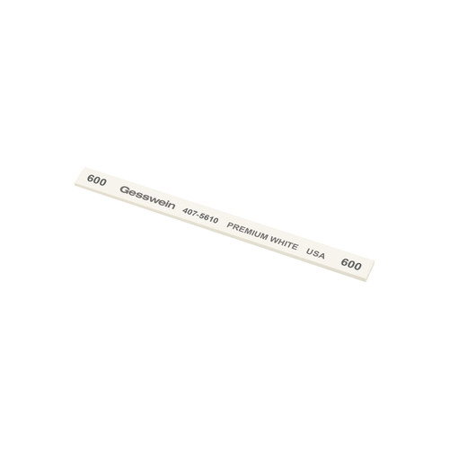 Gesswein® Premium White Stones - 1/4" x 1/16" x 4", 600 Grit  (Pkg. of 12)