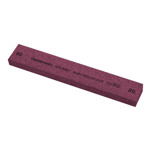 Gesswein® Ruby Rough Out Stone - 1" x 1/2" x 6", 60 Grit  (Pkg. of 6)