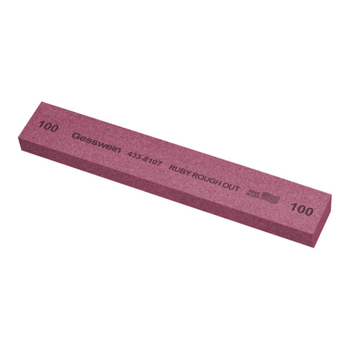 Gesswein® Ruby Rough Out Stones - 1" x 1/2" x 6", 100 Grit  (Pkg. of 6)