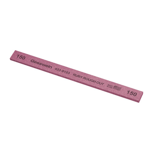 Gesswein® Ruby Rough Out Stones - 1/2" x 1/8" x 6", 150 Grit  (Pkg. of 12)