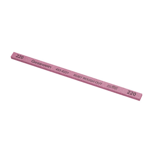 Gesswein® Ruby Rough Out Stones - 1/4" x 1/8" x 6", 220 Grit  (Pkg. of 12)