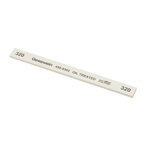 Gesswein® Oil-Treated Stones - 1/2" x 1/8" x 6", 320 Grit  (Pkg. of 12)