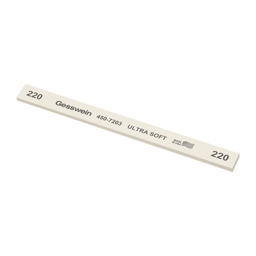 Gesswein® Ultra-Soft Stones - 1/2" x 1/8" x 6", 220 Grit  (Pkg. of 12)