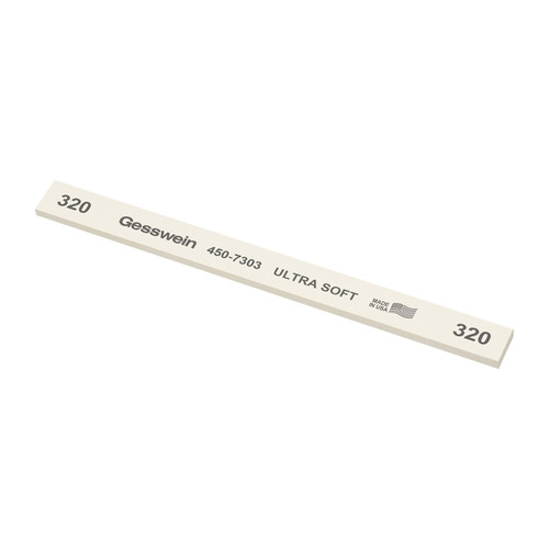 Gesswein® Ultra-Soft Stones - 1/2" x 1/8" x 6", 320 Grit  (Pkg. of 12)