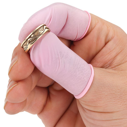 Medium Pink Latex Finger Cots (1 Gross Bags)