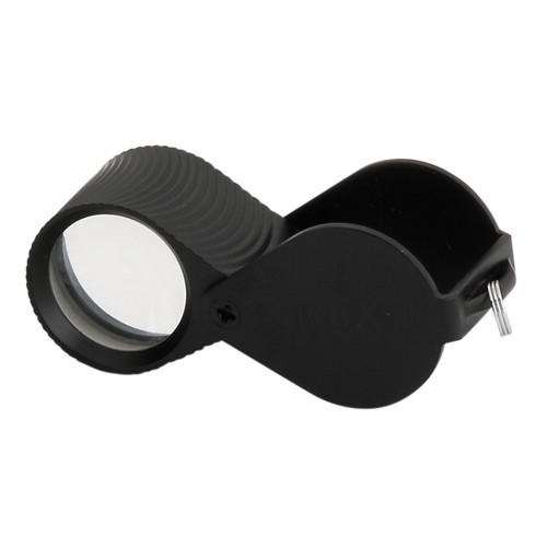 Diamond Cut Jewelers' Loupe, Chrome, 10X, 18mm Lens