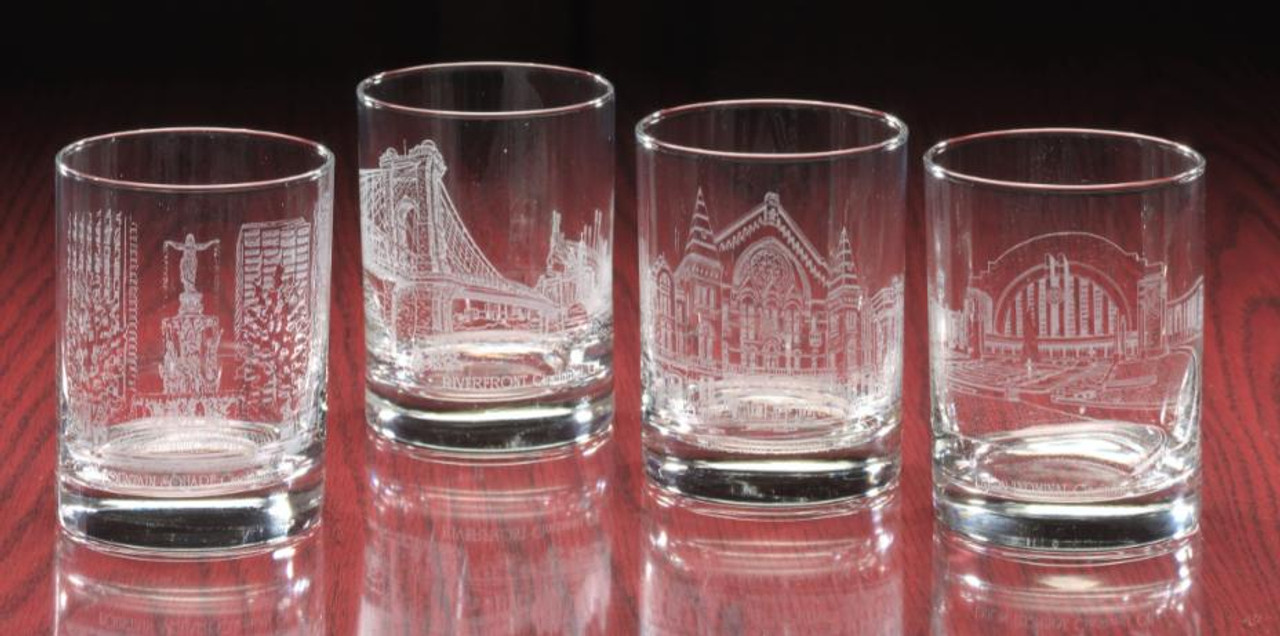 Glasses featuring Union Terminal, Fountain Square, Suspension Bridge, Music  Hall